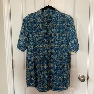 Printed casual button down